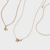 Girls' Initial with Choker and Layered Necklace Set - art class™ Gold - 3 of 3