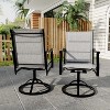 Patio Swivel Dining Chairs, High Back Set of 2, All Weather Patio Chair with Padded, Outdoor Swivel Rocker Chair for Lawn - 4 of 4