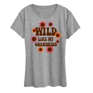 Women's - Instant Message - Wild Like My Grandkids Short Sleeve Graphic T-Shirt - 1 of 4