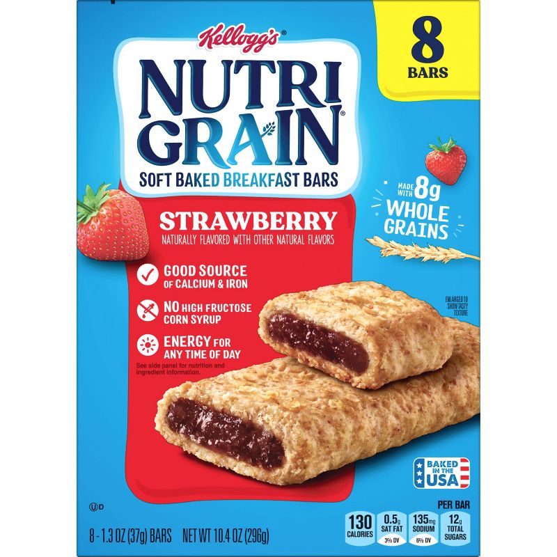 Nutri-Grain Strawberry Soft Baked Breakfast Bars - 8ct/10.4oz, 6 of 8