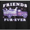 Friends Fur-Ever Crew Neck Short Sleeve Women's Black Crop T-shirt - image 2 of 3