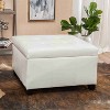 CAVINAS Square Storage Ottoman Bench,Upholstered Ottoman with Tufted Top for Living Room,Bedroom,Beige/Ivory - 2 of 4