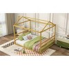 Streamdale Metal House Shape Platform Bed, Gold, Queen - 4 of 4