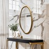LuxenHome 29.5-Inch Oval Gold Iron Metal Frame Accent Wall Mirror - 3 of 4