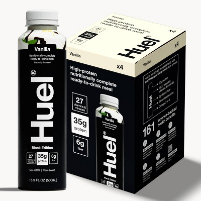 Huel Black Edition Vanilla Vegan Ready-to-Drink 35g Protein Meal Replacement - 4pk/16.9 fl oz