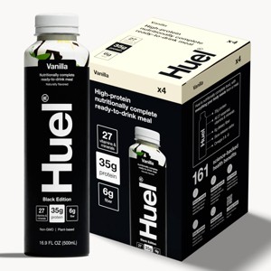 Huel Black Edition Vanilla Vegan Ready-to-Drink 35g Protein Meal Replacement - 4pk/16.9 fl oz - 1 of 4