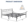 IDEALHOUSE Metal Platform Bed Frame with Headborad & Footboard for Girls, Under Bed Storage,No Box Spring Needed,Simple Assembly - 2 of 4