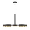 Savoy House Ashor 5 - Light Chandelier in  Matte Black/Warm Brass - 4 of 4