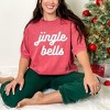 Simply Sage Market Women's Jingle Bells Bold Cursive Short Sleeve Garment Dyed Tee - 2 of 4