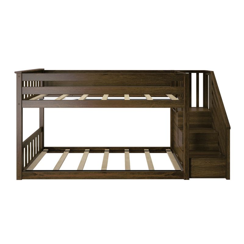 Max & Lily Twin Low Bunk Bed with Staircase, 4 of 6
