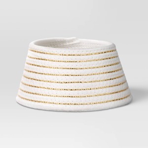 7" Christmas Wrap Mini Tree Collar White Gold - Wondershop™ - 1 of 3