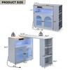 Kitchen Island, with Storage Rack, Drawers, Spice Rack & Towel Rack, for Dining, Kitchen & Barbecue - 2 of 4