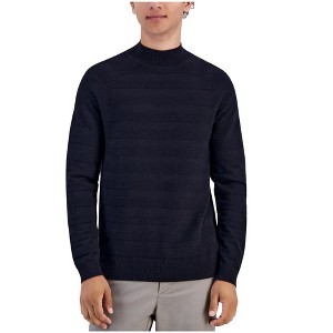 Alfani Mens Textured Stripe Mock Neck Pullover Sweater - 1 of 1