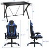 Costway Gaming Desk&Massage Gaming Chair Set w/Headphone Hook & Game Storage - 2 of 4