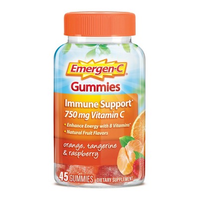 Emergen-C Vitamin C Immune Support Gummies - Orange, Tangerine & Raspberry - 45ct