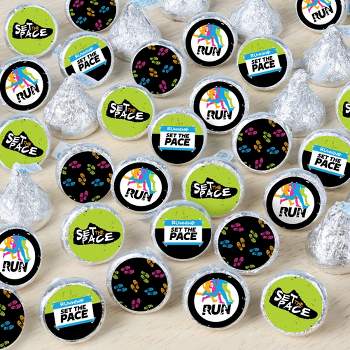 Big Dot of Happiness Set the Pace - Running - Track, Cross Country or Marathon Party Small Round Candy Stickers - Party Favor Labels - 324 Count