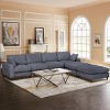 INFURNIC Sofas Modern Corduroy Modular Sectional Sofa U Shaped L Shaped Convertible with Pillows for Living Room, Grey, 121.65"*63"*32.68" - 4 of 4