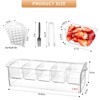 Aoibox Chilled Condiment Server with Lid, 5 Removable Compartments, Clear Icy Tray for Party Serving, Bar Garnish Holder, Ideal for BBQ, Picnic, etc. - 3 of 4