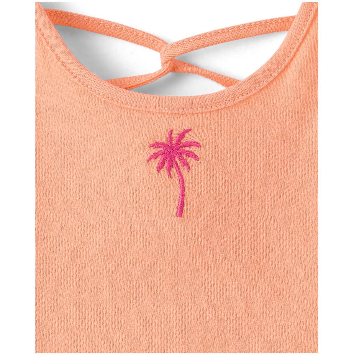 The Children's Place Toddler Girls Sleeveless Embroidered Palm Tree Lettuce Tank Top 3-Pack - thumbnail 4