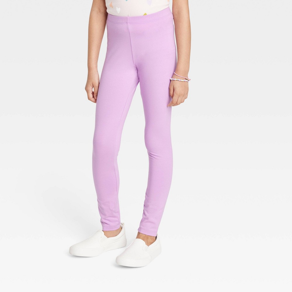 Girls' Leggings - Cat & Jack Violet Bulb M, Purple Bulb