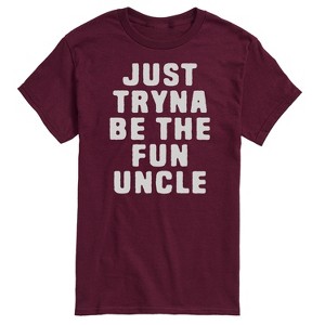 Men's - Instant Message - Just Tryna Be The Fun Uncle Short Sleeve Graphic T-Shirt - 1 of 4