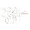 NicBex 1 Drawer Nightstand with Round Knob,Bedside Table with Open Storage Shelf,Modern Side Table for Bedroom - 3 of 4