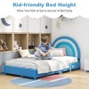 Tangkula Kids Twin Platform Bed Frame Upholstered Twin Size Bed w/ Wooden Slats Support - image 4 of 4