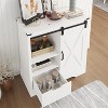 Heynemo Farmhouse Coffee Bar Cabinet with Storage, Sideboard Buffet Cabinet with Sliding Bar Door, for Dining Room Living Room Kitchen - 3 of 4