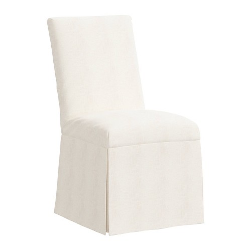 Skyline Furniture James Slipcover Armless Dining Chair Zuma White