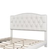 Sapphtopaz Platform Bed Frame with Saddle Headboard and Diamond Tufted Upholstered Bed Frame Slats Support, No Box Spring Needed - 2 of 4