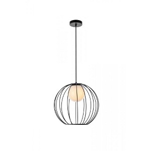 Elegant Lighting Wetzel 1 light black pendant - 1 of 4