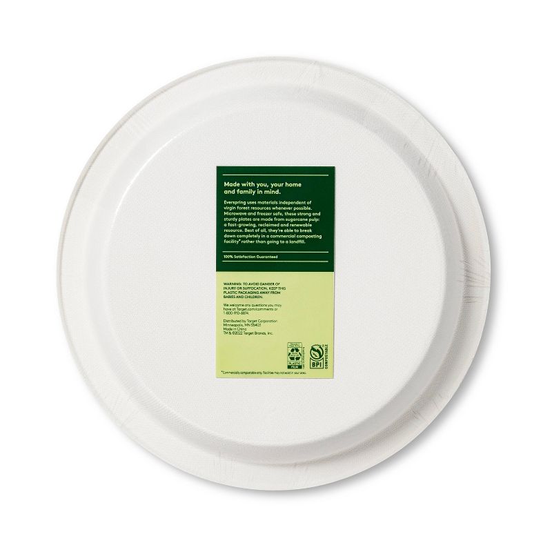 Disposable Plate 10&#34; - White - 20ct - Everspring&#8482;, 4 of 5