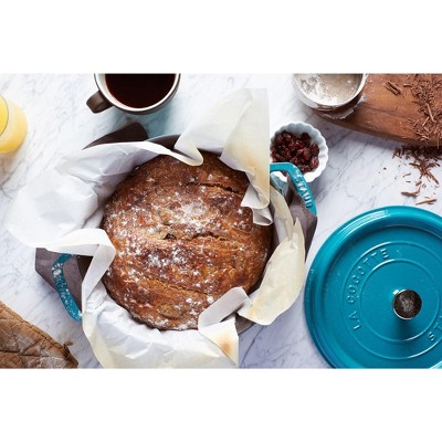 Turquoise Enameled Cast Iron 4-Quart Round Cocotte