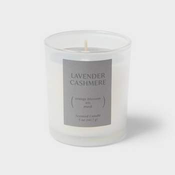 14oz Lidded Gray Glass Jar Crackling Wooden 3-Wick Candle with Paper Label  Coastal Wind + Lavender - Threshold™