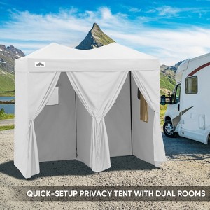 EAGLE PEAK Outdoor Changing Room 8x4, 2 Room Pop Up Portable Changing Room, Sun Shelter, Portable Dressing Room - 1 of 4