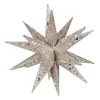 Kurt Adler 12-Inch Champagne and Silver Glitter Moravian Star Treetop - 4 of 4