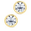 SHINE by Sterling Forever Sterling Silver Round Cut Bezel Set Stud Earrings - 3 of 4