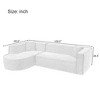 NicBex Couches for Living Room L-shaped Sponge Sectional Sofa Luxurious Chenille Upholstered Sofa Couch with Elegant Curved Design - 4 of 4