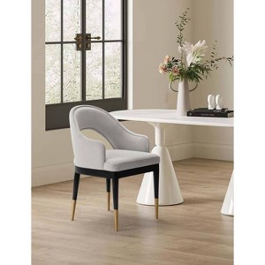 Manhattan Comfort Carrington Modern Velvet Upholstered Dining Armchair - 1 of 4