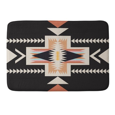 Deny Designs 34"x21" Urban Wild Studio South Shore Memory Foam Bath Rug Black : Microfiber, Machine Washable, Non-Slip Backing