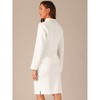 INSPIRE CHIC Women's Collarless Blazer and Formal Pencil Skirt Business Suit Set 2 Pcs - 3 of 4