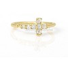 Jewelry Avalanche 14K Gold Cross CZ Nose Hoop Ring, 20G, 8mm, Twist-open - 2 of 4