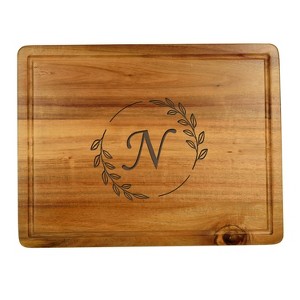 Picnic at Ascot Personalized Acacia Charcuterie Board - 13" x 10" - 1 of 4