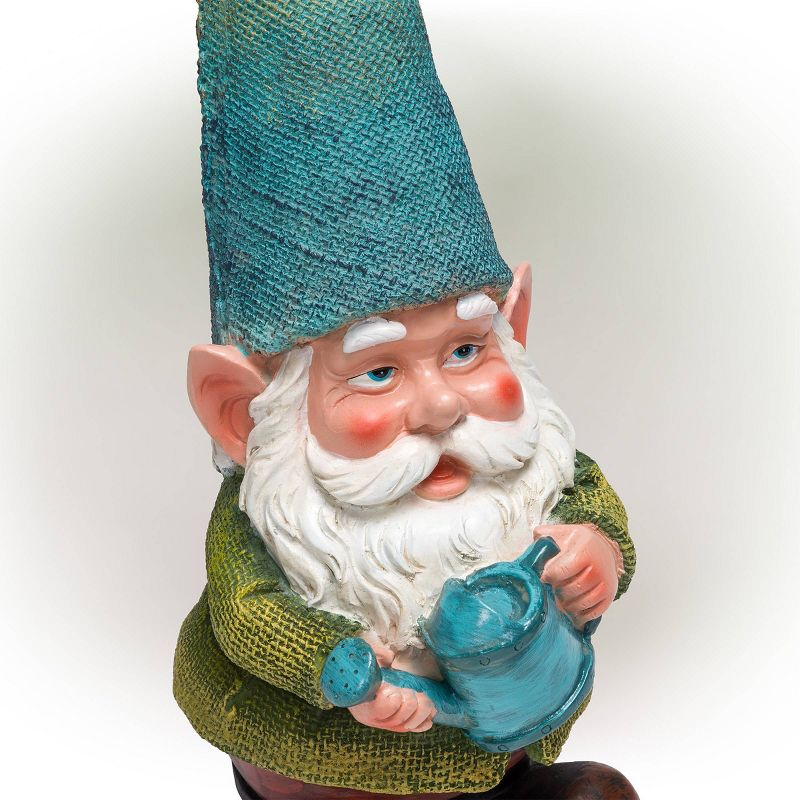 15&#34; Outdoor Polyresin Garden Gnome with Watering Can - Alpine Corporation, 6 of 8