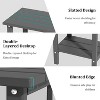 OBOKATA Weather Resistant Outdoor Side Table, Adirondack HDPE Small Outdoor Table, 2-Tier Small Patio Tables for Outside or Indoor,Gray - 4 of 4