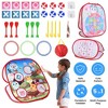 iMountek 5-in-1 Bean Bag Toss, Dart Board & Loop Toss Game Set for Kids, Toddlers, Backyard Parties & Outdoor Fun RED - 2 of 4
