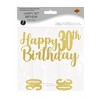 Beistle Pack of 2 Happy "30th" Birthday Cake Toppers and 12 "30" Picks Gold - 2 of 2