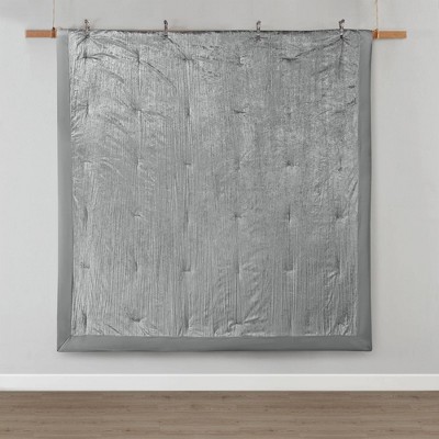 King Silver Velvet Down Alternative Bedspread Set