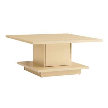 miBasics Traci 31" Contemporary Square Coffee Table with Hidden Storage