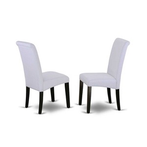 3-Piece Black and Cherry Finish Solid Wood Top - Dining Room Set with High Back - Seats-4 - 1 of 4